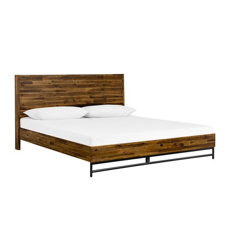Armen Living Cusco Rustic Acacia Platform King Bed LCCUBDACKG